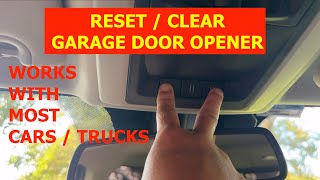 FASTEST WAY TO RESET  CLEAR MEMORY GARAGE DOOR OPENER WORKS WITH MOST CARS  TRUCKS [upl. by Ennirok]