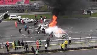 Lamborghini Gallardo LP 560 Accident  BURNS [upl. by Eldon]