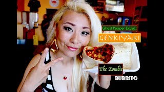 The Zombie Burrito  Genkiyaki  Ghost Pepper Extract  RainaisCrazy [upl. by Clintock]