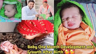 Baby One Month Development and Growth After Birth🥰 Daily vlog Familyvlog Delivery Vlog RituampAjayvlog [upl. by Rafat]