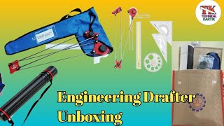 Mini Drafter Unboxing 2021  Engineering Drafter Unboxing All instrument [upl. by Atel]