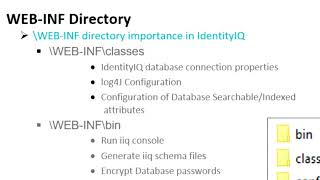 Sailpoint IIQ WEBINF DirectoryFolder Structure [upl. by Eiramyllek]