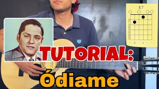 COMO TOCAR ÓDIAME DE JULIO JARAMILLO EN GUITARRA  TUTORIAL [upl. by Rehpotsyrhc128]