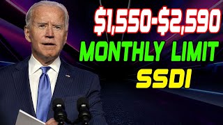 1550  2590 Monthly Income Limits for SSDI  Social Security Disability [upl. by Bethina]