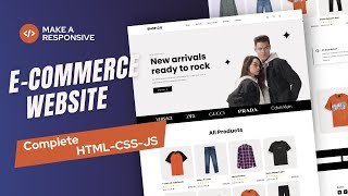 Build a Complete ECommerce Website using HTML CSS and JavaScript Step By Step [upl. by Gadmon]