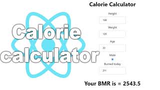 Creating a Calorie Calculator with React using Hooks [upl. by Assirialc]