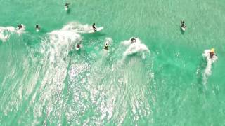 Surfers in Glen Beach  Cape Town  Drone Video [upl. by Furey155]