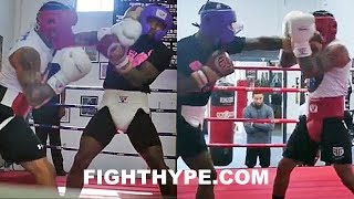 GERVONTA DAVIS HEATED SPARRING LEAKED GETS INTO IT WITH MONTANA LOVE AS ADRIEN BRONER WATCHES [upl. by Notanhoj]