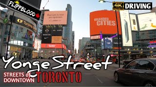 Yonge Street TORONTO northbound  Sunset Drive 4K Tour  DOWNTOWN TORONTO  Ontario SHUTDOWN [upl. by Bellew]