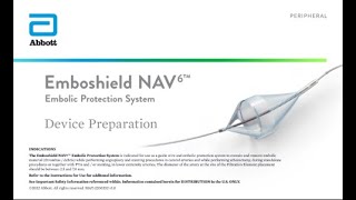 Device Preparation  Emboshield NAV6™ Embolic Protection System [upl. by Chloe]