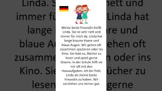 Meine beste Freundin Deutsch sprechen und hören Deutsch lesen und schreiben A1A2B1 [upl. by Bristow945]