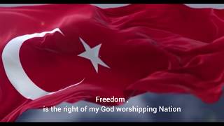 Turkish Anthem with english subtitles İstiklal Marşı ingilizce altyazılı Turkey national Anthem [upl. by Aihsik]