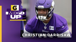 Christian Darrisaw Micd Up at 2022 Minnesota Vikings Training Camp [upl. by Leemaj]