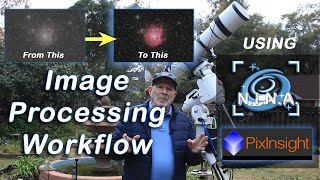 My Workflow using NINA and 11 Steps in Pixinsight to process a narrowband and a broadband image [upl. by Pruchno]