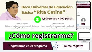 ¡Regístrate exitosamente BECA UNIVERSAL DE EDUCACIÓN BÁSICA quotRITA CETINAquot videotutorial 2024 [upl. by Novj771]