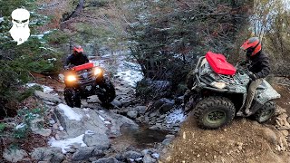 Idaho Backcountry  Winter ATV ride to an old ghost town [upl. by Anniroc]