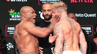 Mike Tyson B SLAPS Jake Paul at weigh in as ALL HELL BREAKS LOOSE [upl. by Nauqit950]