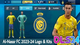 AlNassr FC 202324 Logo amp Kits  DLS 24 [upl. by Surtemed]