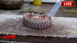 How to design a beautiful silver bracelet 🔥🔨 silver gold viral jewellry video jewelry [upl. by Ruddie]