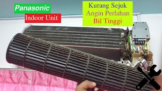 Cuci Indoor Unit Aircond Panasonic Inverter 1HP  CSS10SKH1 [upl. by Melamie59]