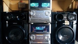 Aiwa xh a1060 e Aiwa xh n6 tocando com as caixas do gtr88 modificada [upl. by Kevina12]