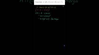 Proving laws using set algebra 2 sets shorts maths cbse [upl. by Brianne]