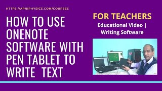 Onenote for Teachers Use Software With Pen Tablet to Write Text on the Screen  Onenote Tutorial [upl. by Lion561]