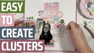 A NEW way to create layered Embellishment Clusters 🎂  Scrapbooking Tutorial [upl. by Fadil895]