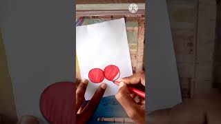 How to draw red cherries from the number 8My channelmy artsytshotviralvdo [upl. by Lonier161]