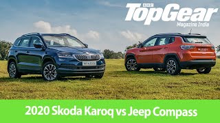 Comparison Test  2020 Skoda Karoq vs Jeep Compass  Urban Warriors [upl. by Ahsemo842]