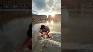 Skimboarding the largest fountain in the world youtubecreatorcommunity [upl. by Onitsirc]