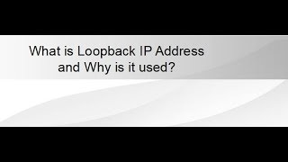 What is Loopback IP and Why it s used  TAMIL [upl. by Holds121]