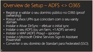 Arquitetura do Active Directory Federation Services no O365 PTBR [upl. by Llennoj553]