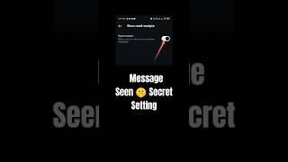 instagram par message seen kaise chupaye 🤫📱  Secret Setting short short instagram shortvideo [upl. by Ecadnarb456]