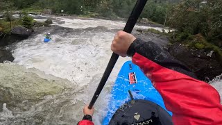 Lower Stranda Medium flows  Norway Kayaking [upl. by Tena900]