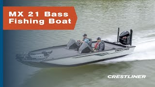 MX 21 Bass Boat Walkthrough  Crestliner Boats Walkaround  Pro Angler John Cox [upl. by Englebert]