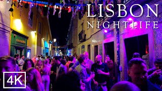 Nightlife in Lisbon Portugal  BAIRRO ALTO Lisboa MAY 2022  4K ASMR [upl. by Neemsaj]