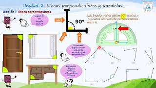 Lineas perpendiculares y paralelas tercer grado de primaria [upl. by Efi]