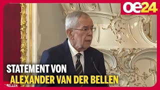 Statement vom Bundespräsidenten  Regierung bietet Van der Bellen Rücktritt an [upl. by Whittaker966]