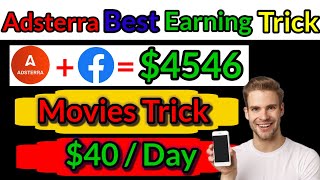 Adsterra earning tricks by using Facebook and TikTok  29 earn and learn [upl. by Abbub984]