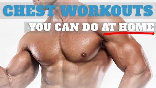 CHEST WORKOUT HOME ROUTINE  BODYWEIGHT EXERCISES [upl. by Osicran187]