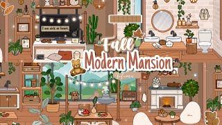 🍂Modern Mansion Fall Design🧺Toca Boca House Ideas🧸House Design TocaLifeWorld  Makeover [upl. by Llevol779]