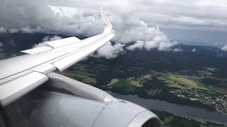 4K Landing at Oslo Airport Stunning Approach In Norwegian Landscapes Airbus A320neo Lufthansa [upl. by Preuss479]