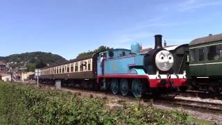 West Somerset Railway Day Out With Thomas at Minehead on 3716 [upl. by Anauqaj]