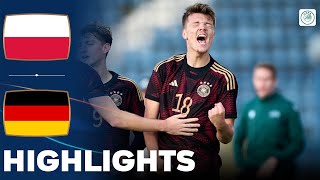 Germany vs Poland  What a Game  Highlights  U19 European Championship Qualification 17102023 [upl. by Amorete991]