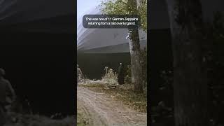 Colorized footage of a crashed Zeppelin in France 1917 ww1 colorized history shorts [upl. by Ynnus]