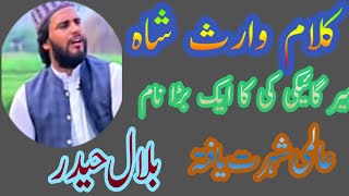 Kalam e Waris Shah Bilal Haider [upl. by Aierdna]