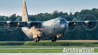 Canadian C130J30 Super Hercules Twilight Demo  Airshow London 2021 [upl. by Naellij]