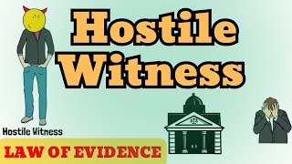 Who is Hostile Witness 😈😈 Law of Evidence HindiUrdu [upl. by Strade642]