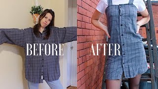 DIY  Upcycle Mens Button Up Shirts  Ep 2 Dress Urban Outfitters Style [upl. by Gherardi]